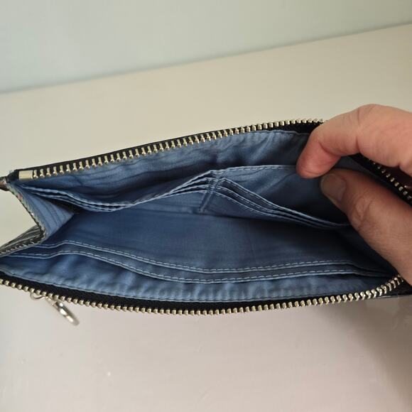 Coach Poppy 1941 Tartan Plaid Wristlet Silver Pewter Graphic Print Academia READ - Picture 11 of 12